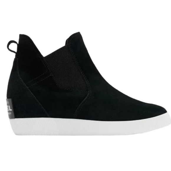 Sorel Shoes - SOREL WOMEN'S OUT N ABOUT SLIP-ON WEDGE BOOTIE BLACK SIZE 7.5